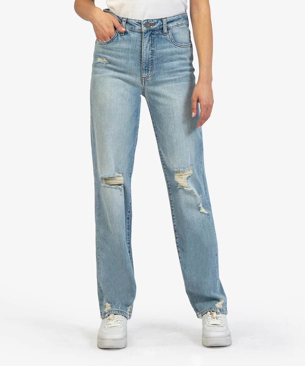 Rachel High Rise Fab Ab Mom Jean - Closer Wash Long Inseam