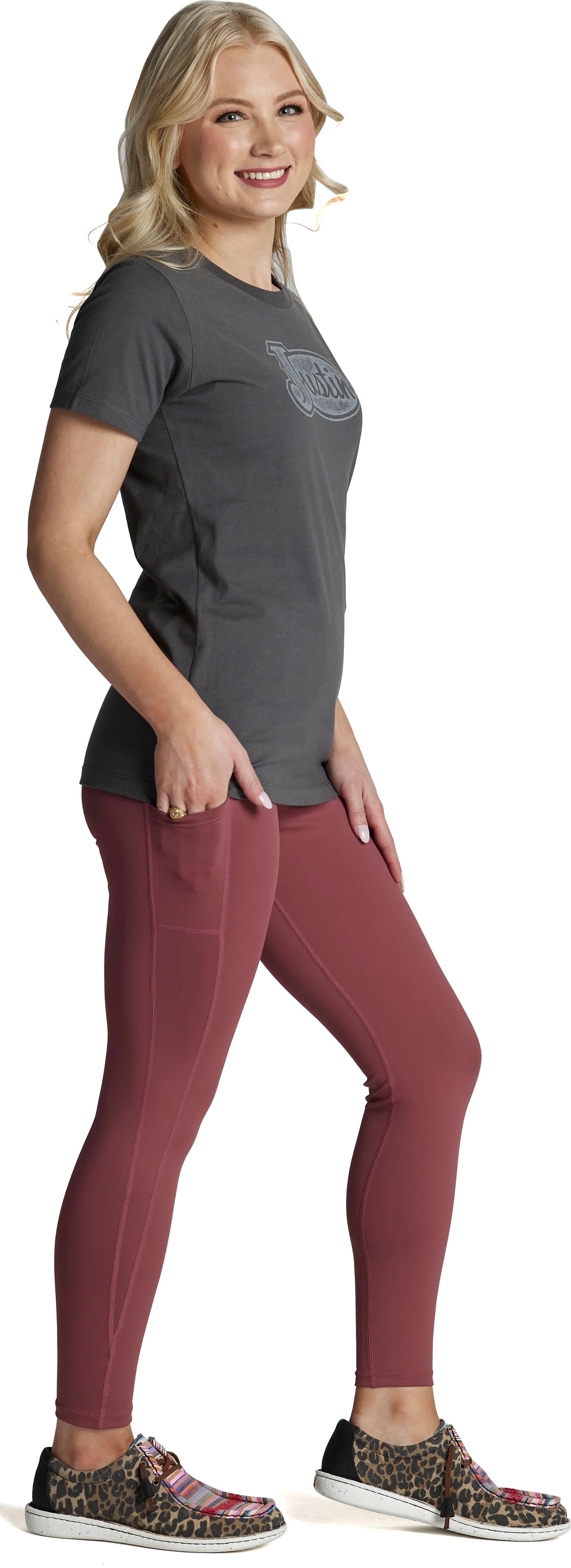Justin Eclipse Concealed Carry Leggings in Mauve