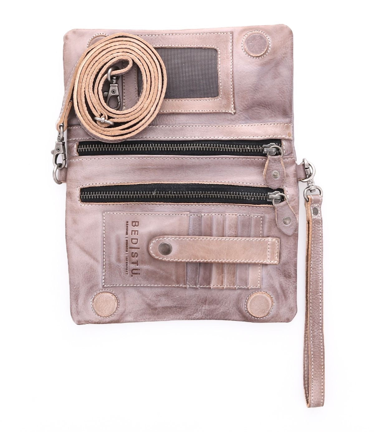 Bedstu Cadence Light Grey Rustic Lux 3-in-1 Crossbody