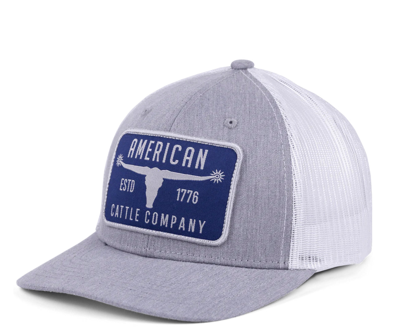 American Cattle Co. Bull Spurs Patch Hat in Gray