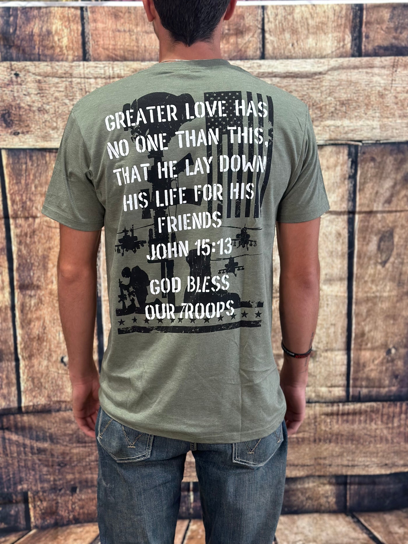 Howitzer "God Bless Our Troops" Short Sleeve Graphic