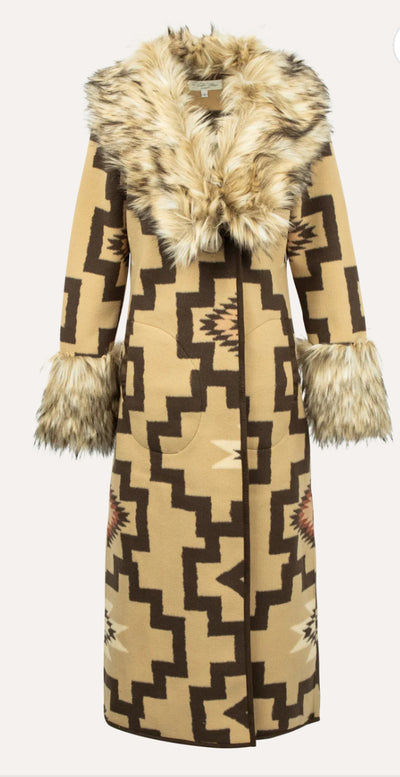 Tasha Polizzi Sedona Blanket Coat Camel