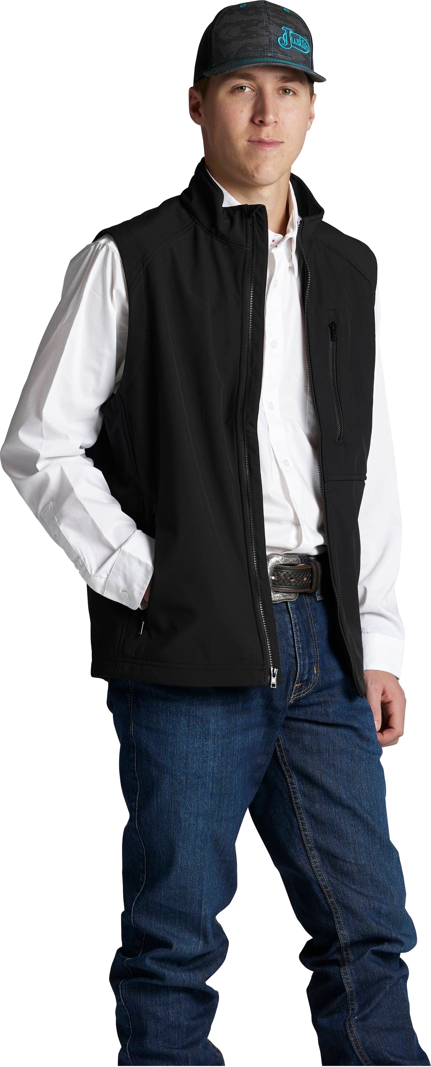 Justin Men's Austin Black Vest