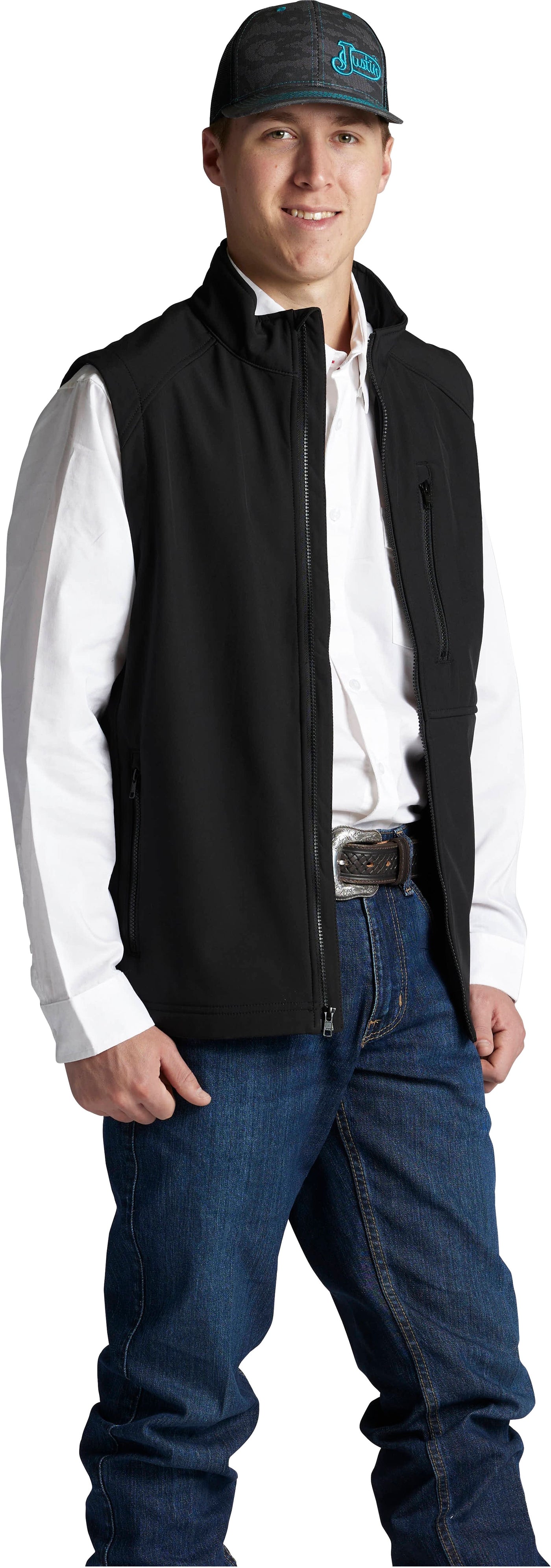 Justin Men's Austin Black Vest