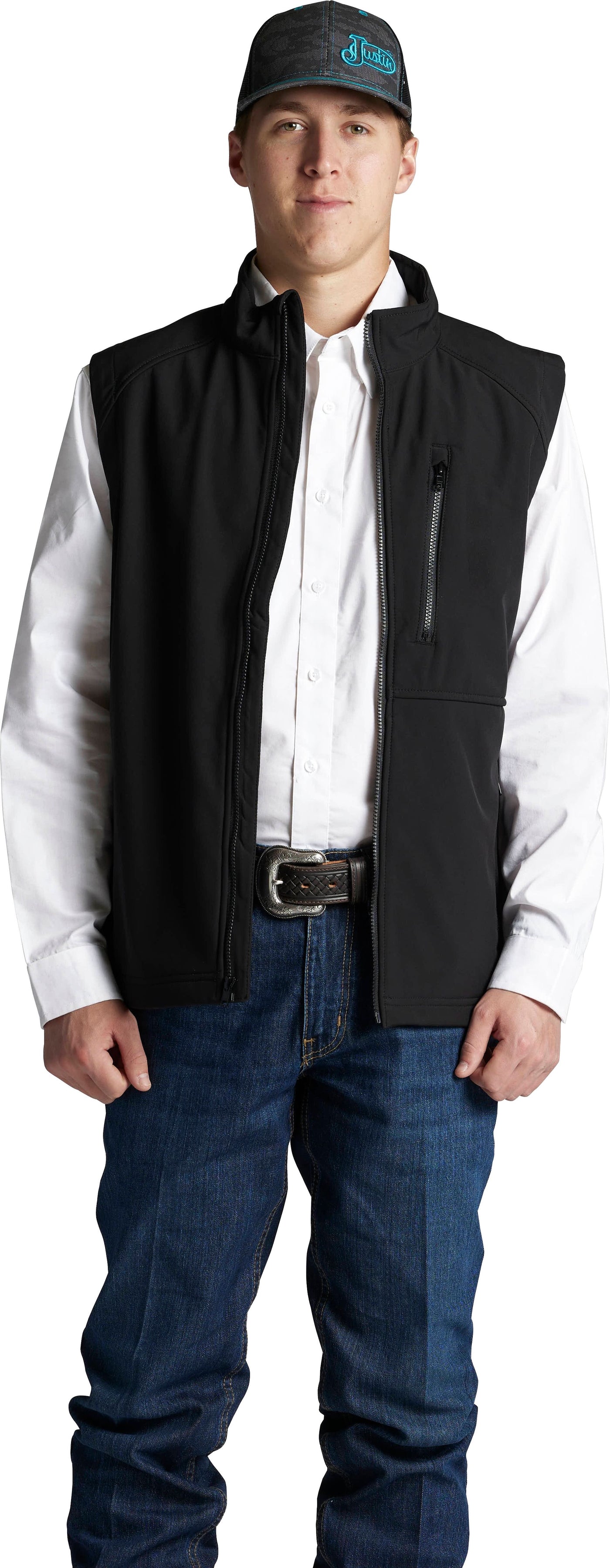 Justin Men's Austin Black Vest