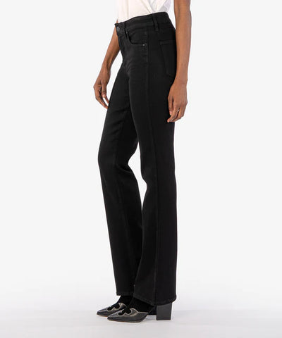 Kut from the Kloth Ana High Rise Fab Ab Flare Jeans in Black