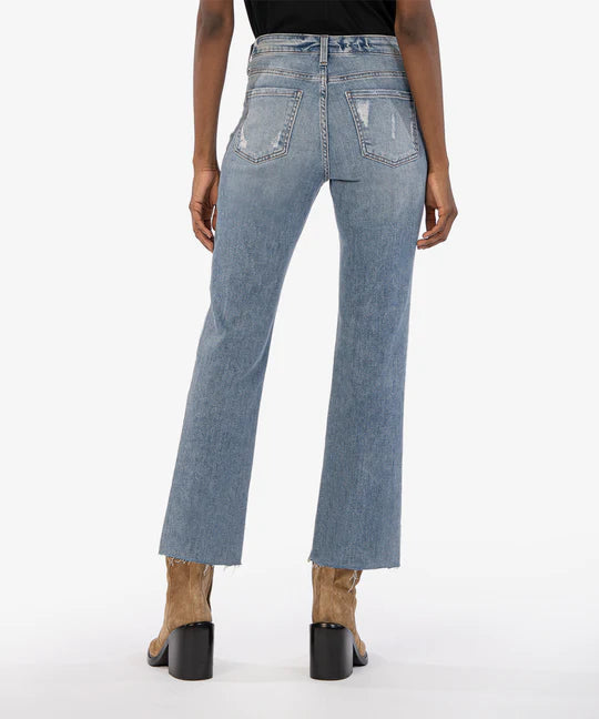 Kut from the Kloth Rachael High Rise Fab Ab Mom Jeans in Extravagant Wash