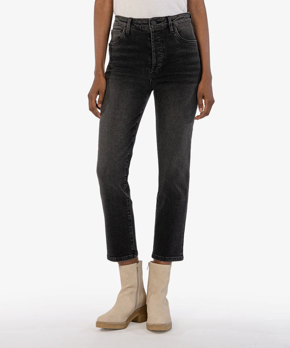 Kut From the Kloth Rosa High Rise Vintage Crop Straight Jeans in Convenient Wash