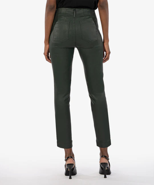 Kut From the Kloth Reese High Rise Fab Ab Ankle Straight Jeans in Forest