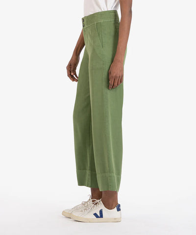 Kut From the Kloth Meg High Rise Wide Leg Olive Pants