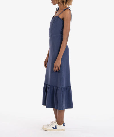 Kut From The Kloth Meriah Navy Tie Tiered Sundress