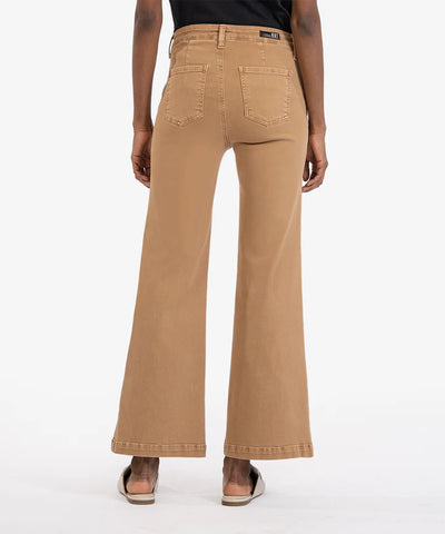 Kut From The Kloth Meg High Rise Ankle Wide Leg Jeans in Toffee