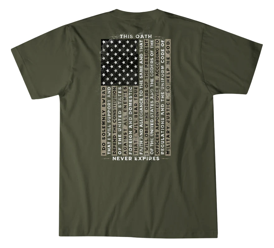 Howitzer Military Oath Tee-Shirt in Forest Green