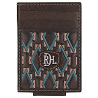 Red Dirt Hat Co. Card Case Money Clip South West Diamond Pattern
