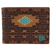 Red Dirt Hat Co. Bifold Wallet Laced South West Medallion
