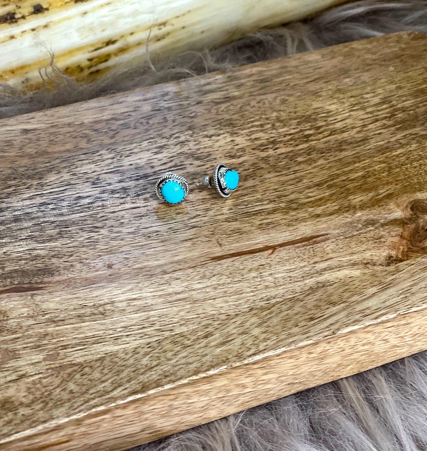 G3 Silver and Turquoise Stud Earrings