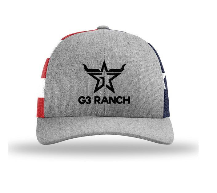 G3 Hat Grey With American Flag