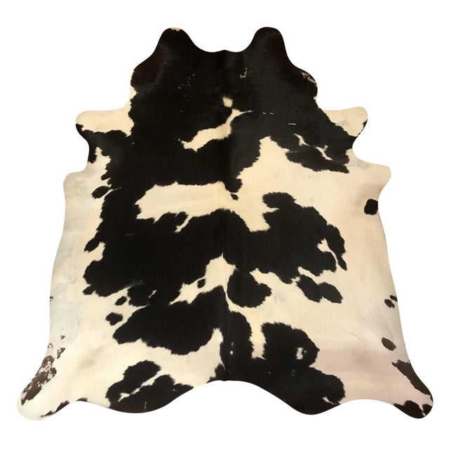 Black And White Large Spotted Cowhide