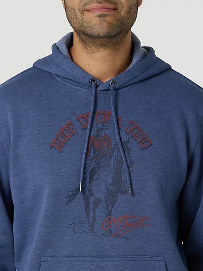 WRANGLER GEORGE STRAIT HOODIE-NAVY RODE IN ON A SONG