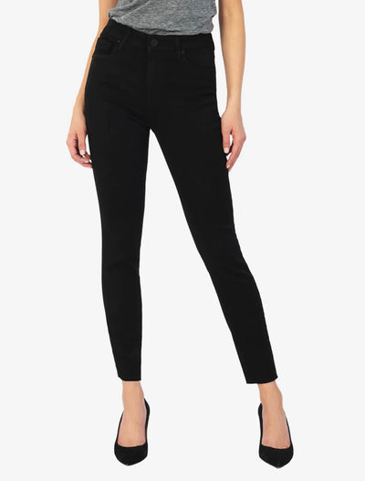 Donna High Rise Fab Ab Ankle Skinny - Black