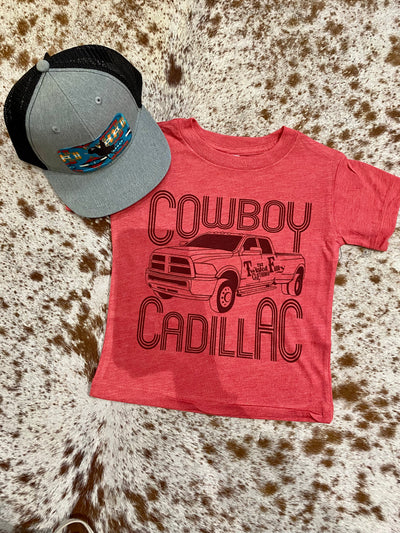 Twisted Filly Red Cowboy Cadillac Graphic T-Shirt