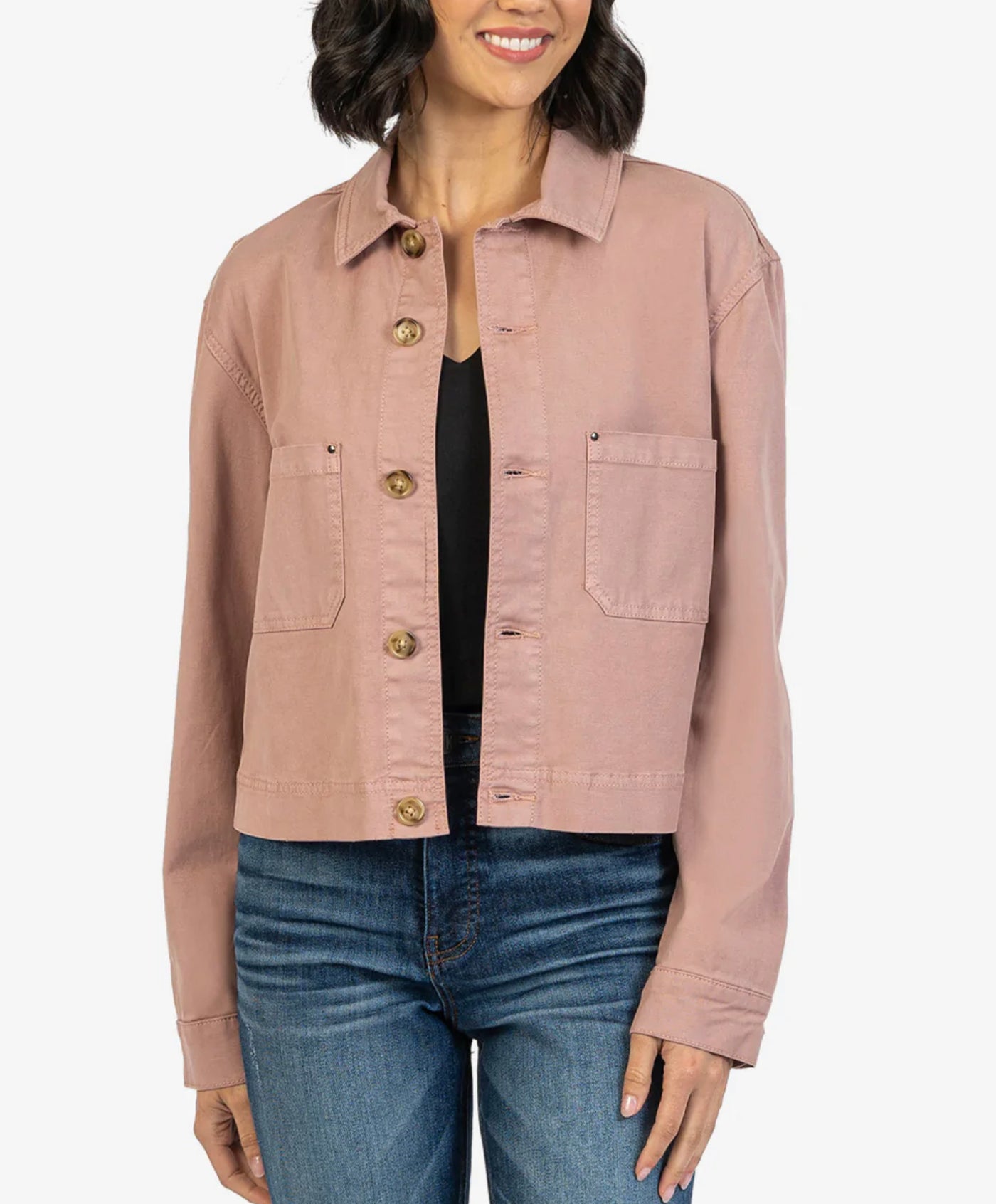 Hattie Trucker Jacket -Dusty Rose