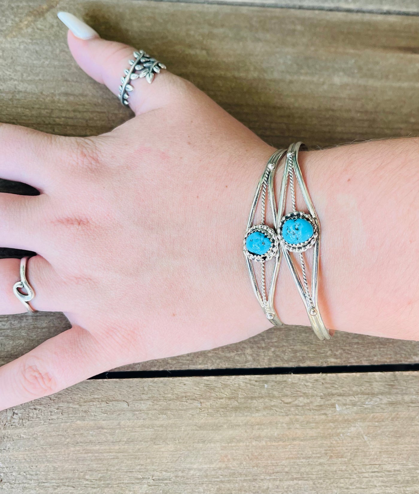 Hailey Silver and Turquoise Cuff