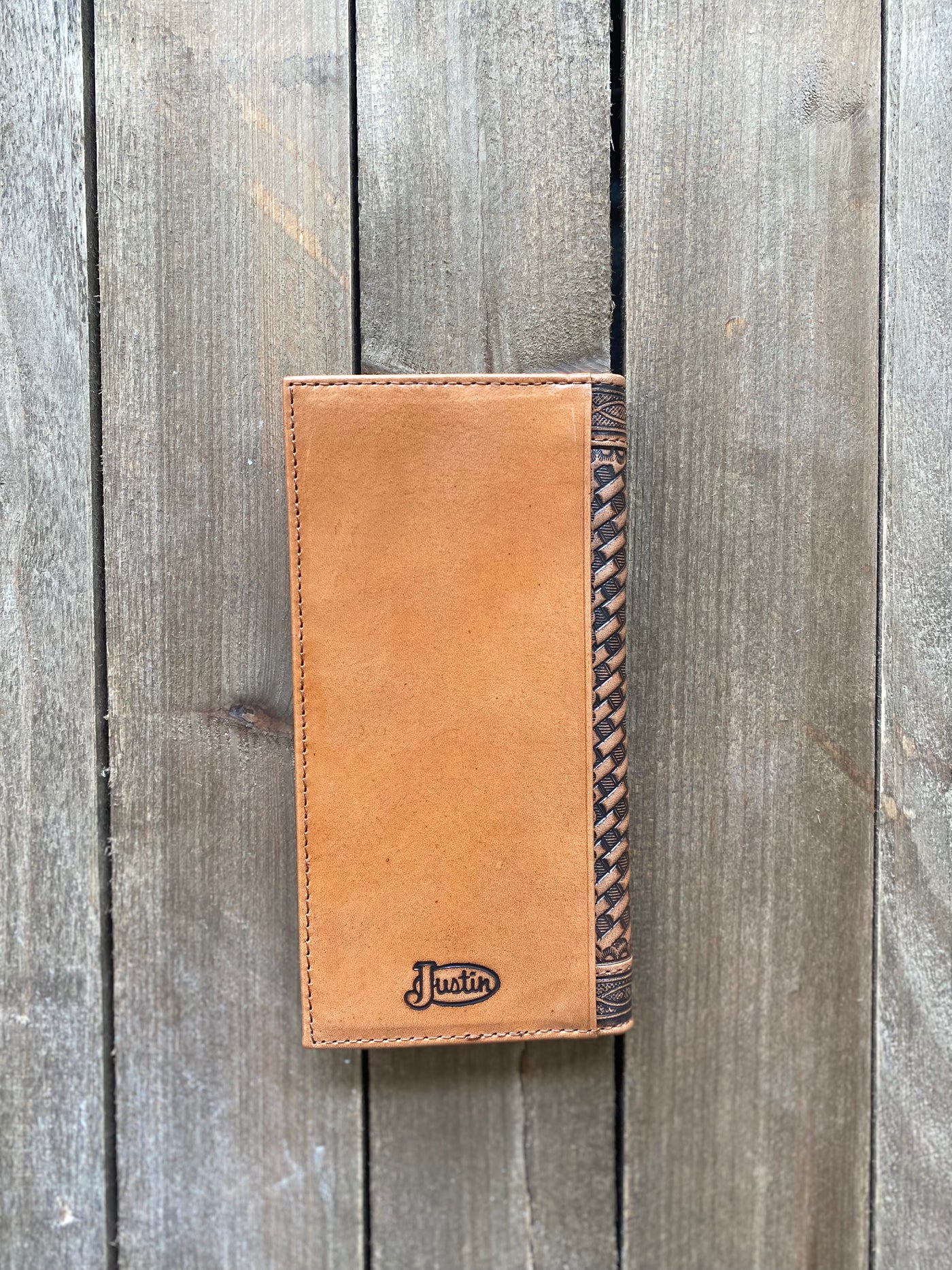 Justin's Rodeo Wallet Tooled with WhipStitch