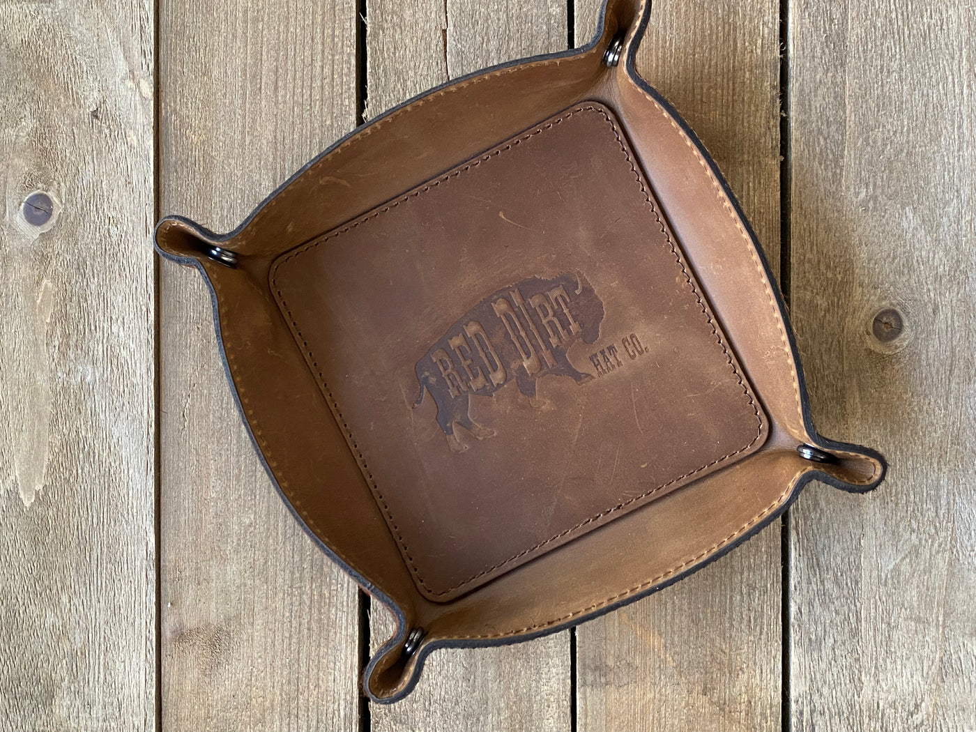 Red Dirt Hat Co Folding Valet Tray Natural Brindle