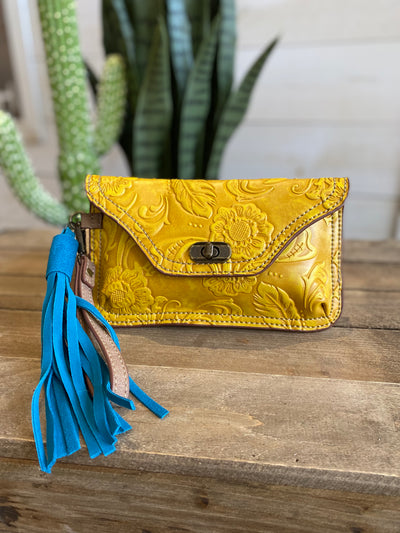 Catchfly Clutch Gold Tooled