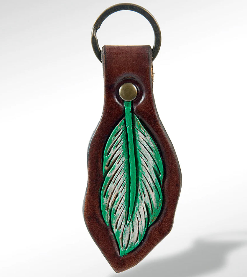 American Darling Green Feather Keychain
