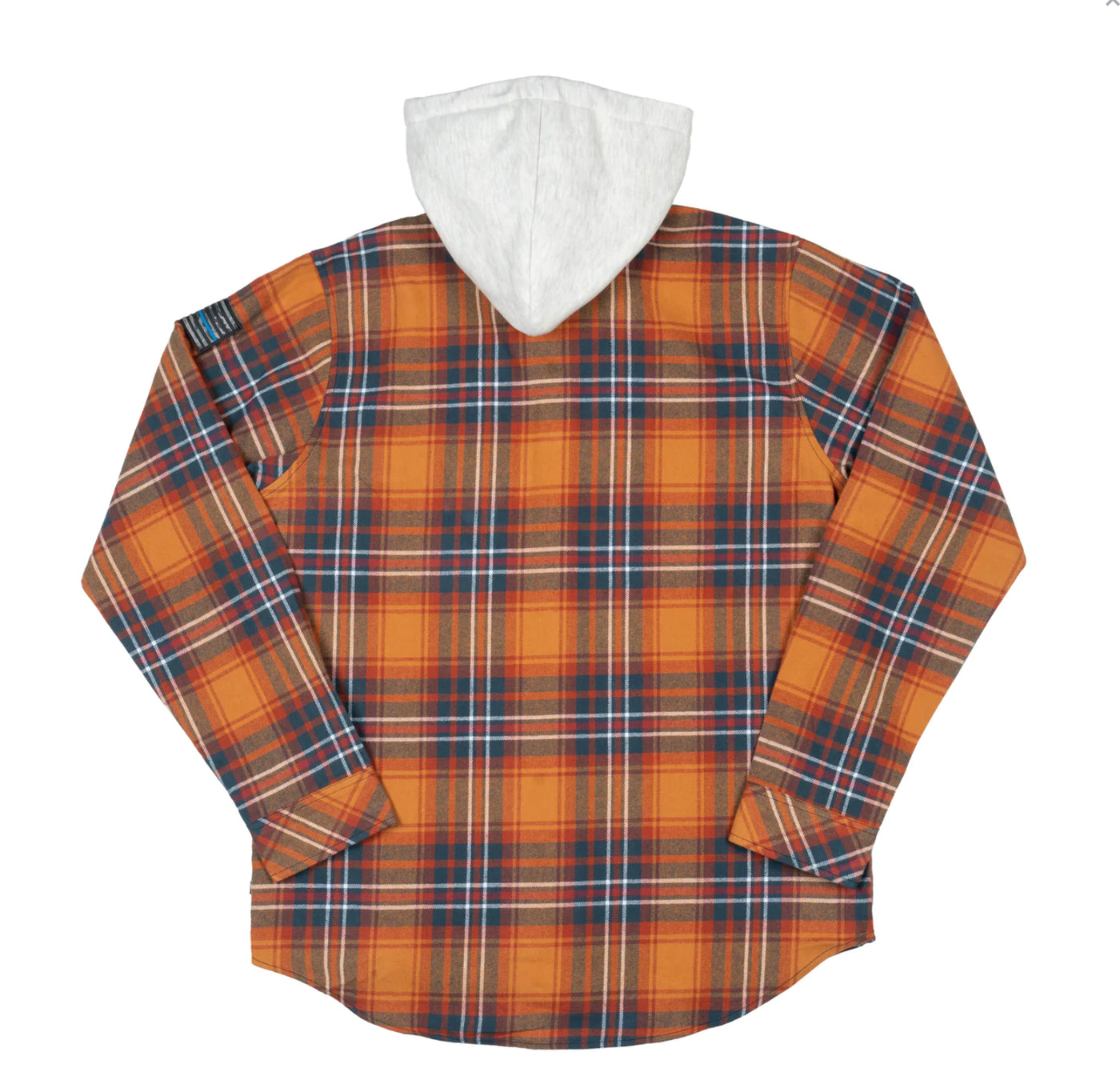 Howitzer Mag Hooded Rust and Blue Multi Flannel