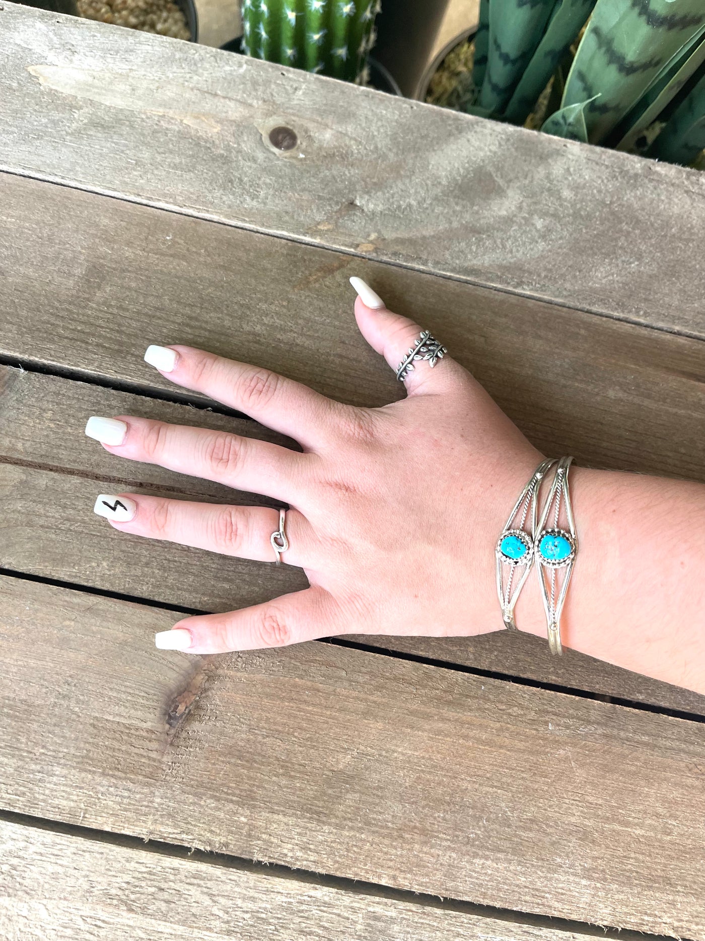 Hailey Silver and Turquoise Cuff