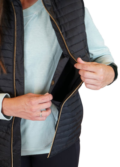 Black Primitive Puffer Concealed Carry Vest
