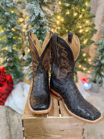 Tony Lama Umber Full Quill Ostrich Boots