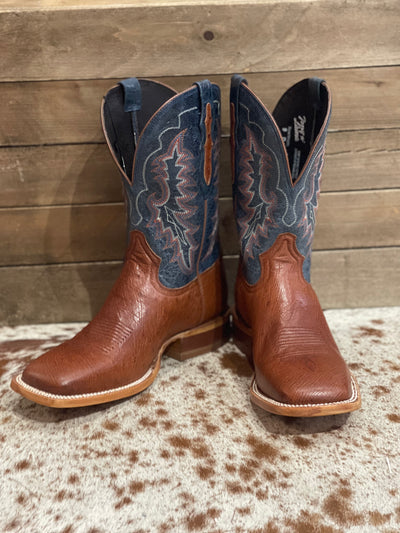 Tony Lama Murillo Brandy Smooth Ostrich Square Toe Boots