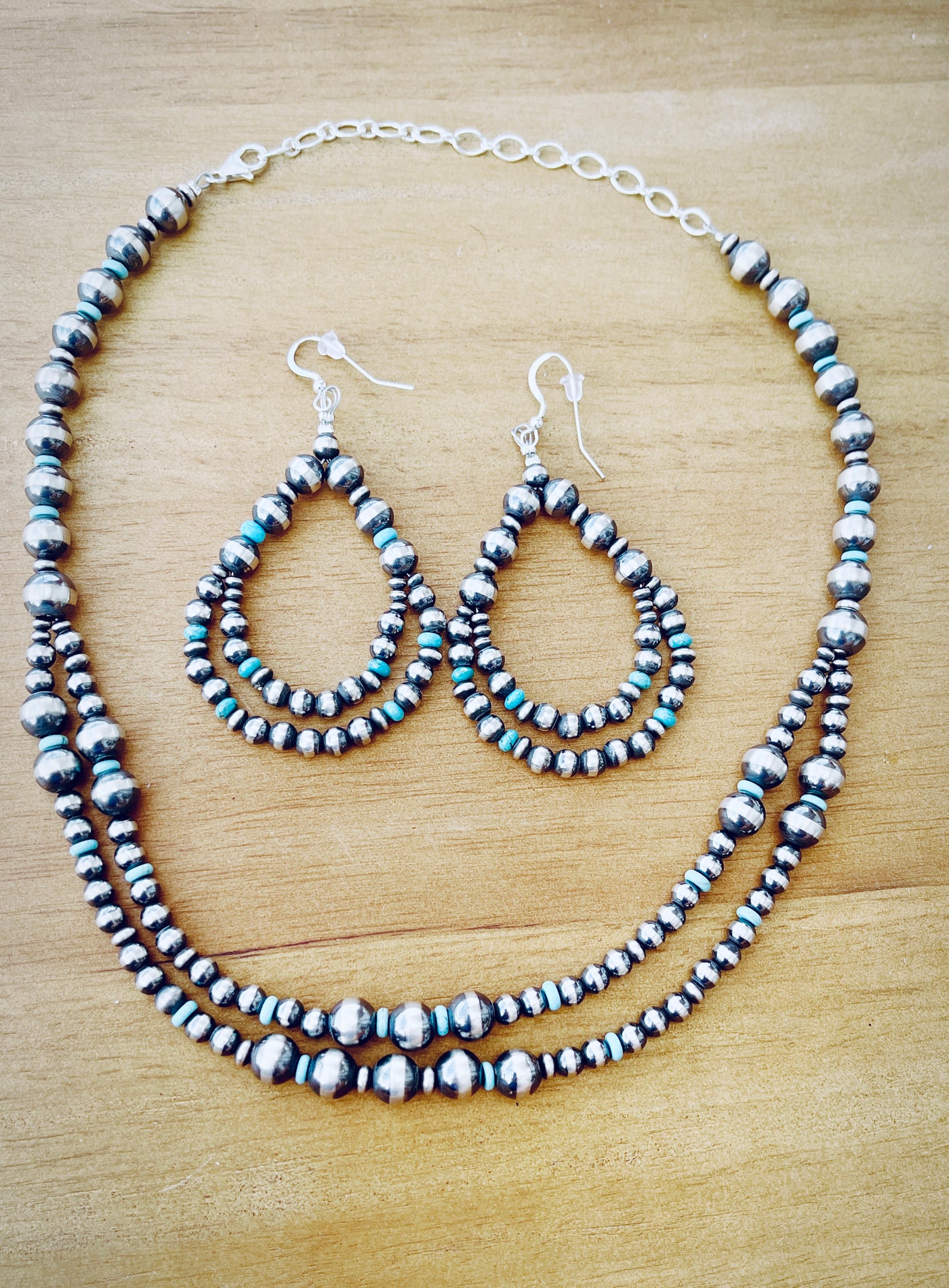 Lisa Turquoise and Navajo Pearl Set