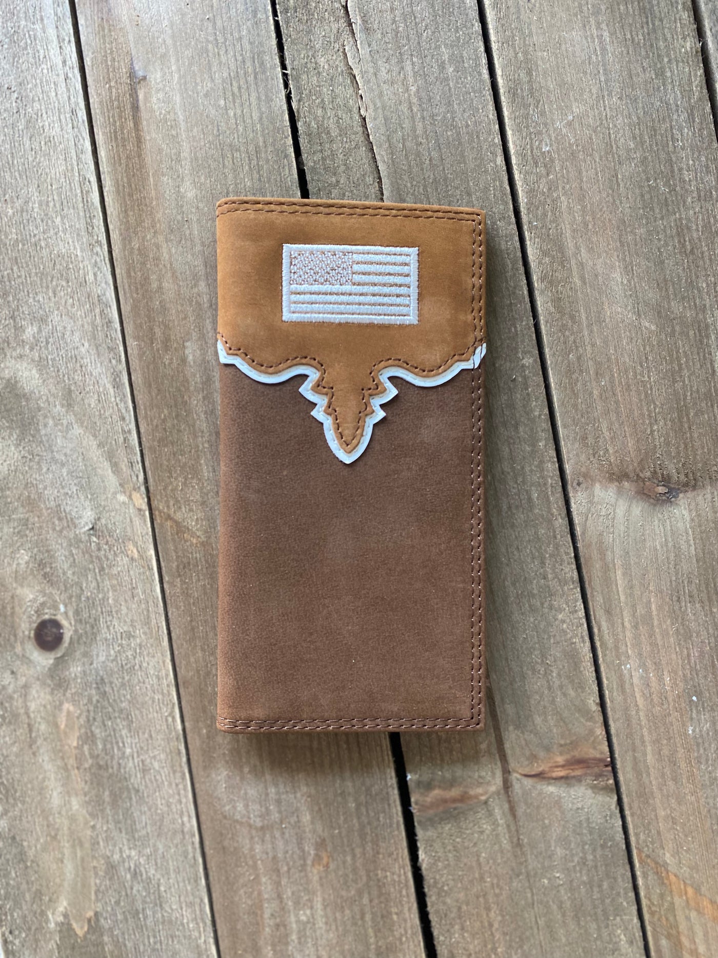 Justin's Rodeo Wallet Yoke With USA Flag