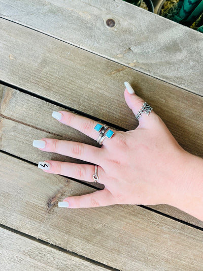 Misty Turquoise and Silver Ring