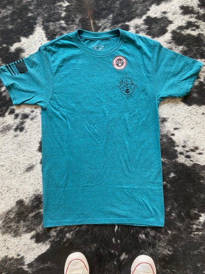 Howitzer Teal Circle Shield Graphic Tee