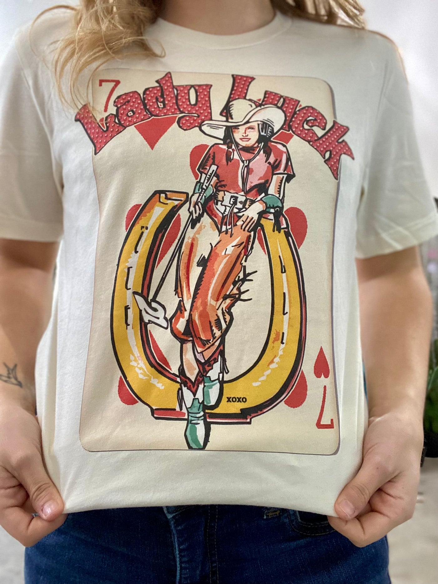 Xoxo Art & Co Lady Luck Graphic Tee