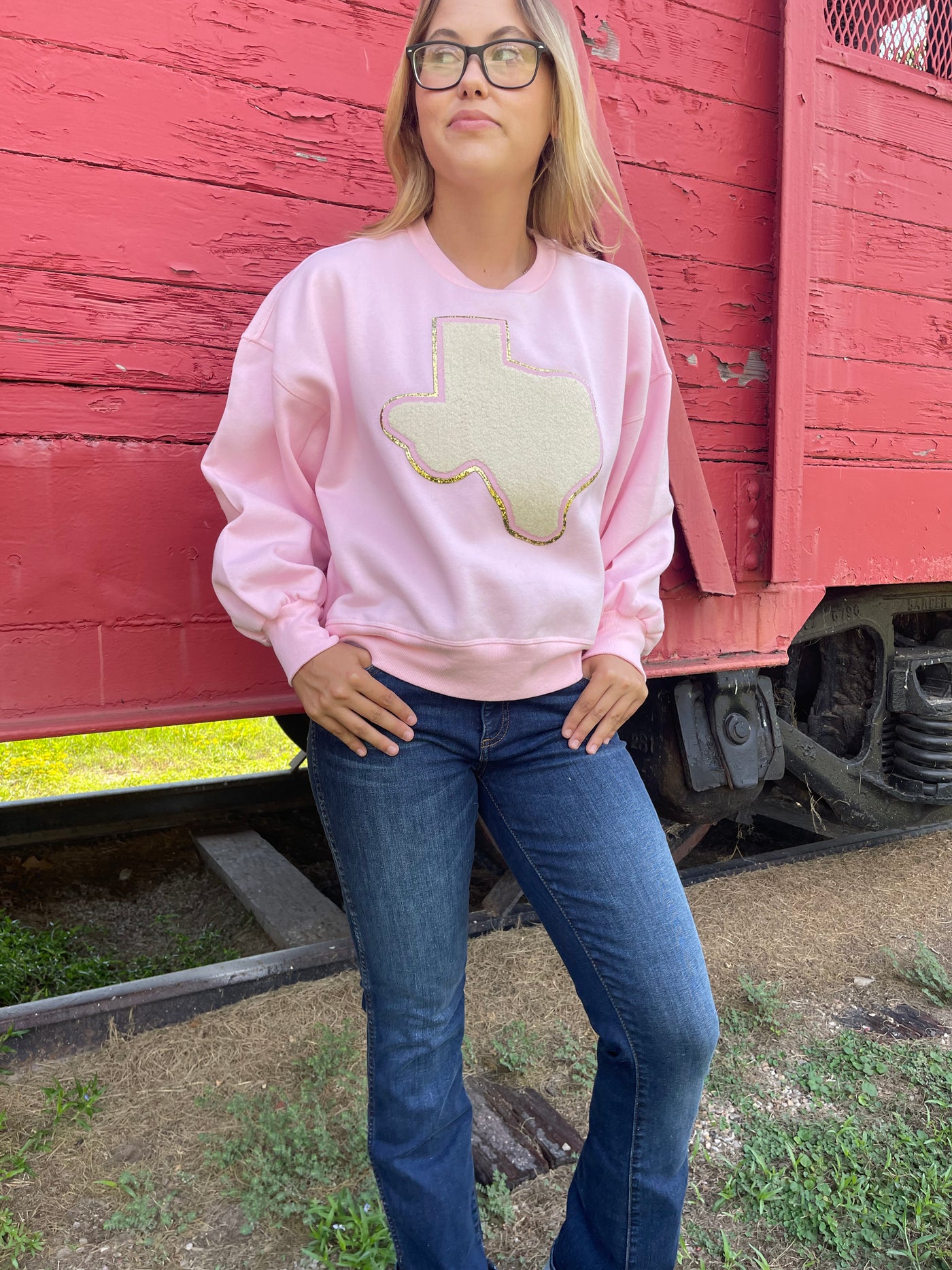 The Judith March Pink Texas Sweatshirt