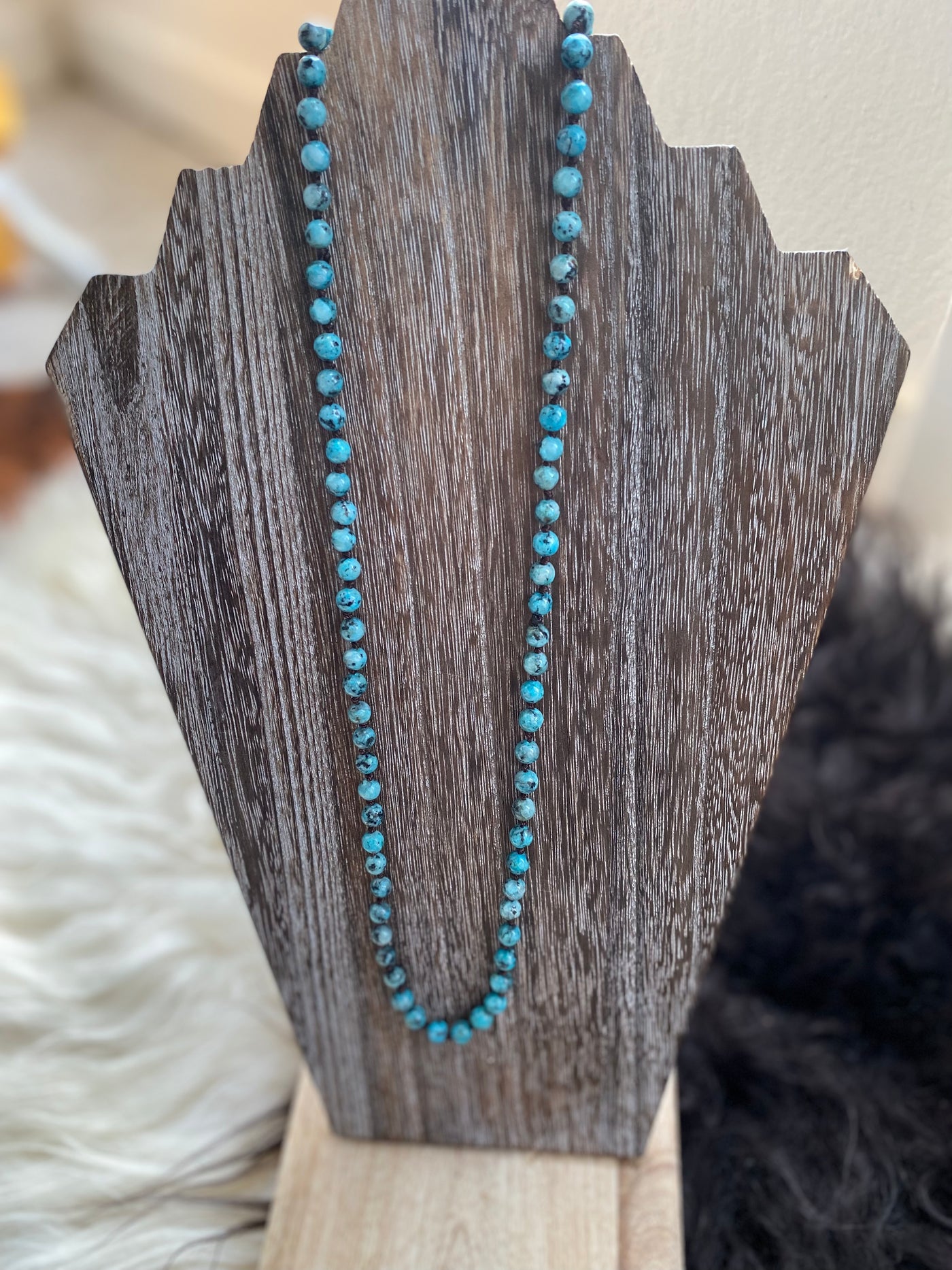 Luna Turquoise Small Beaded Necklace