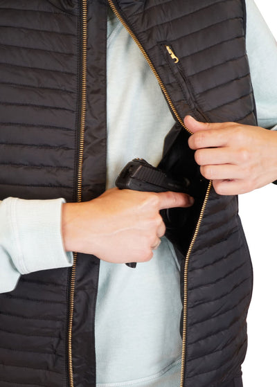 Black Primitive Puffer Concealed Carry Vest