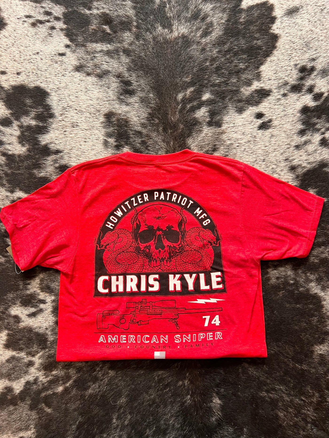 Howitzer Chris Kyle Snake Red Heather Graphic Tee