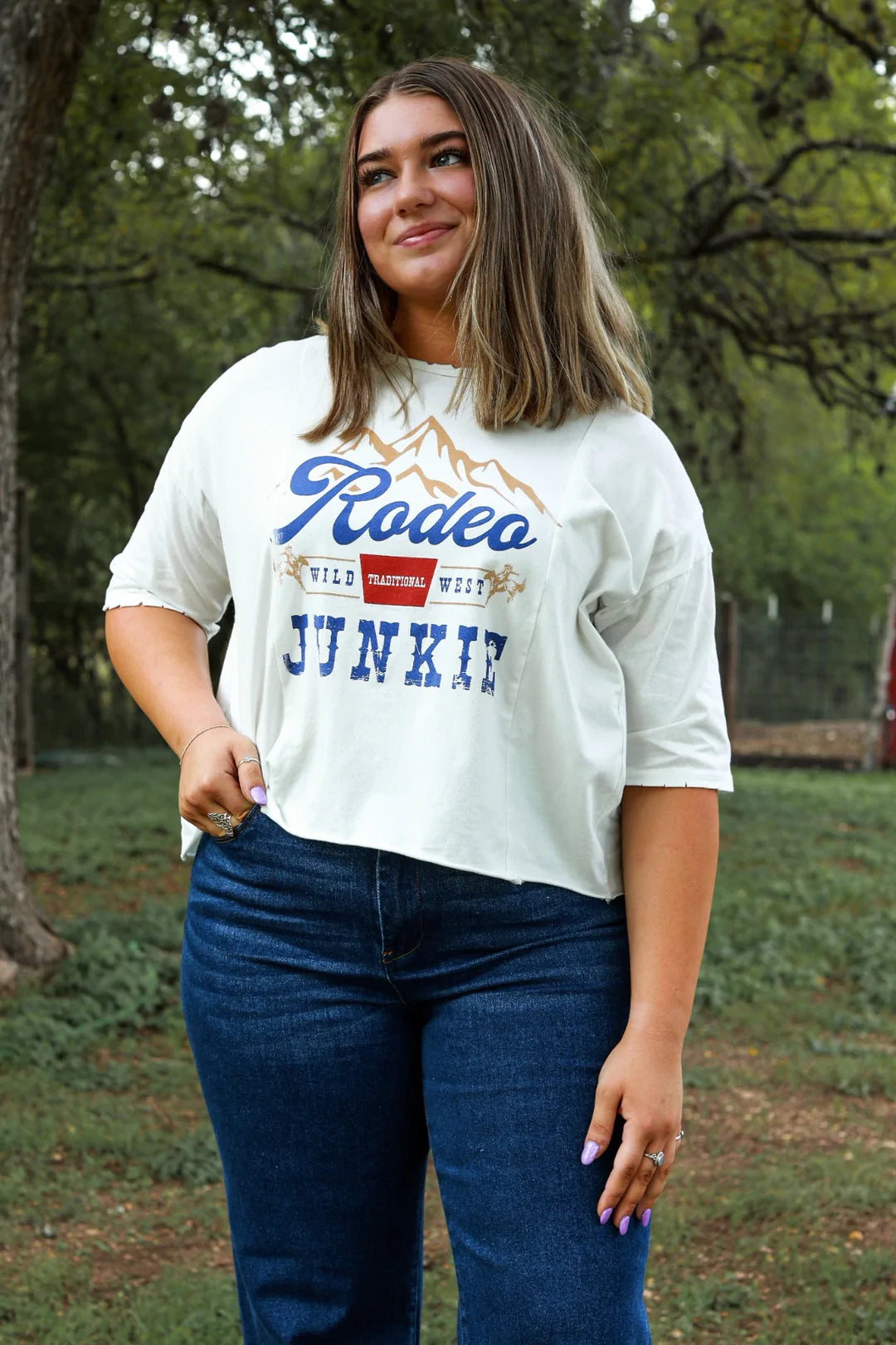 Rodeo Wild Traditional West Junkie Cropped Tee