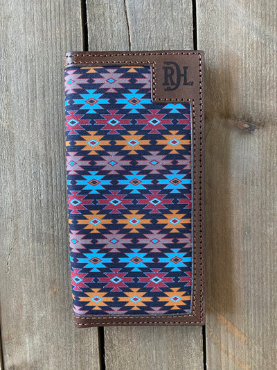 Red Dirt Hat Co Men’s Rodeo Wallet with Southwest Canvas Inlay