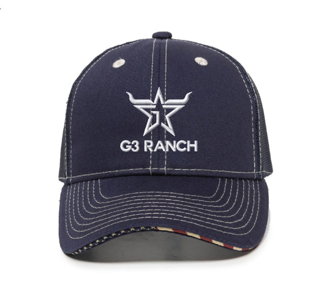 G3 Hat Navy With Flag Rim
