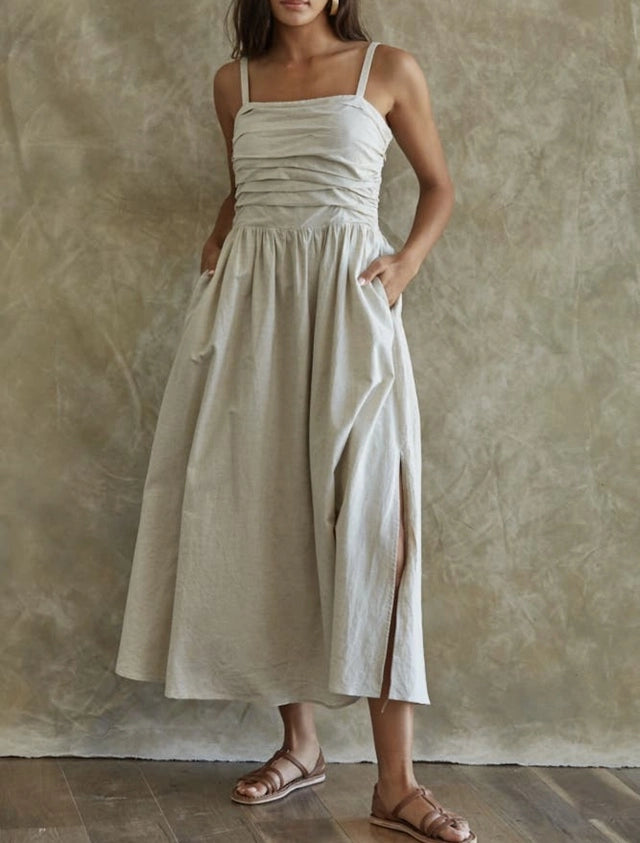 Long Linen Rustic Dress  G3 Mercantile